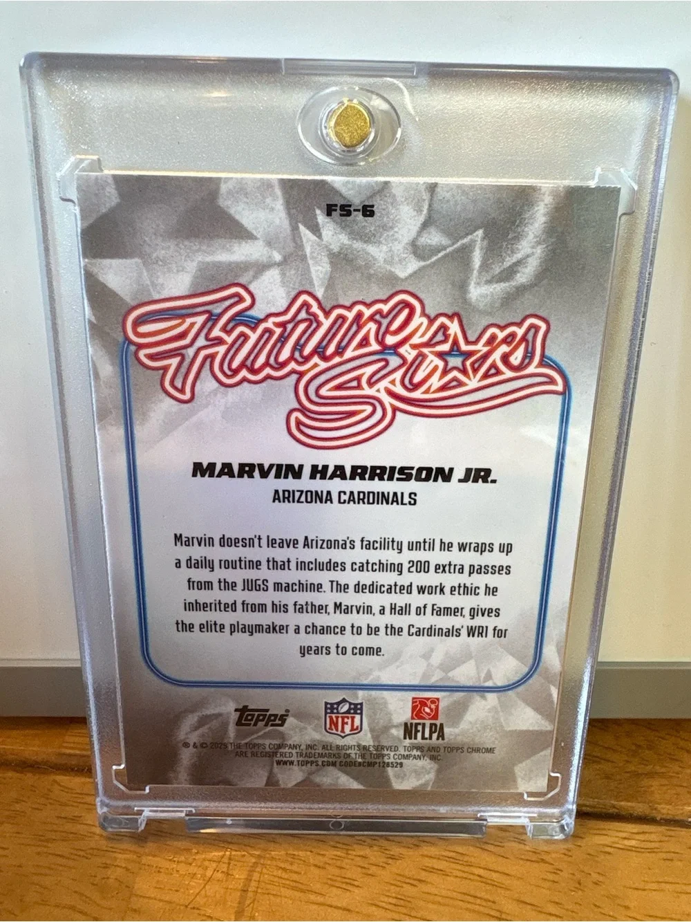 Topps Future Stars Card - Marvin Harrison Jr. — Red, Blue, Silver, White